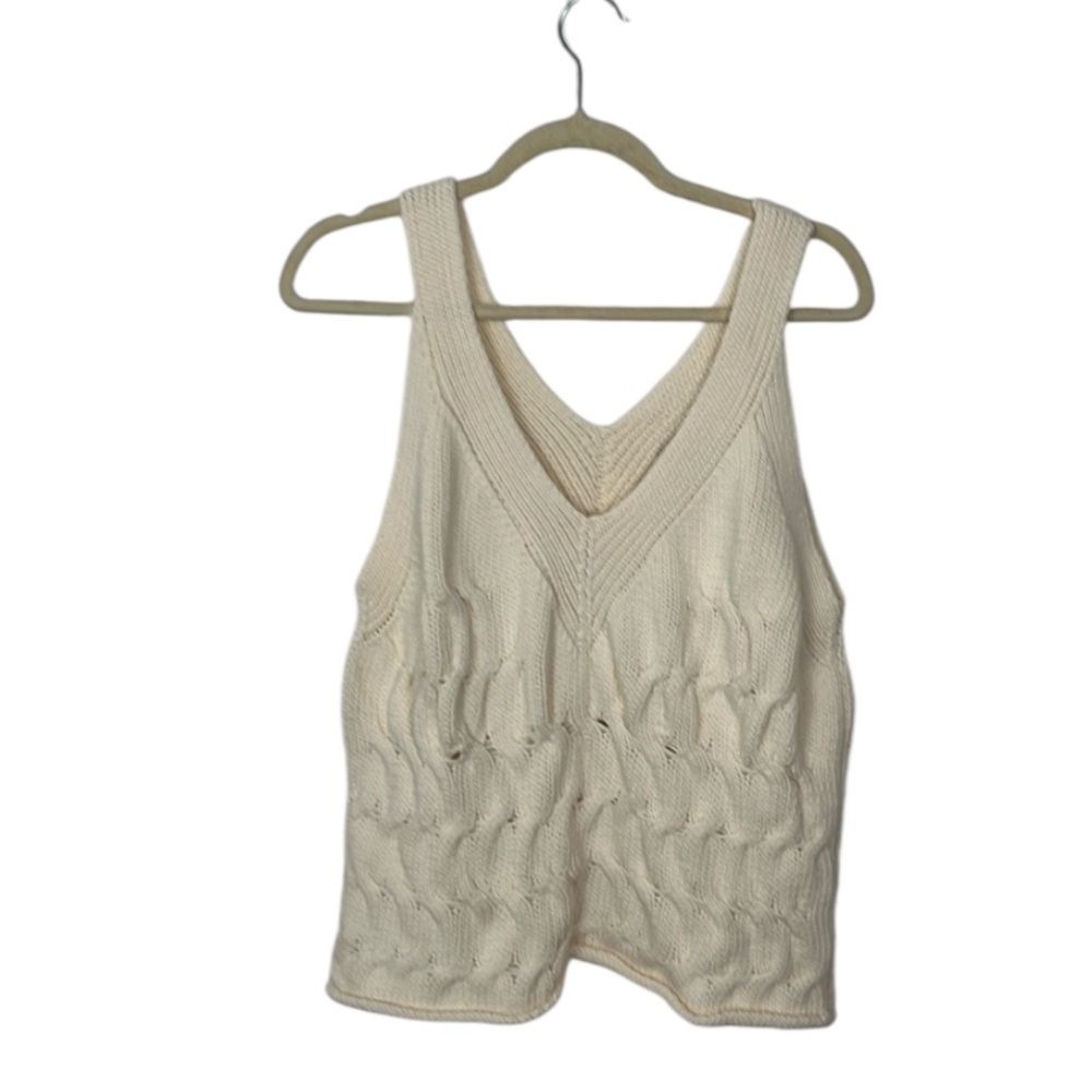 Zara Cream V-Neck Sweater